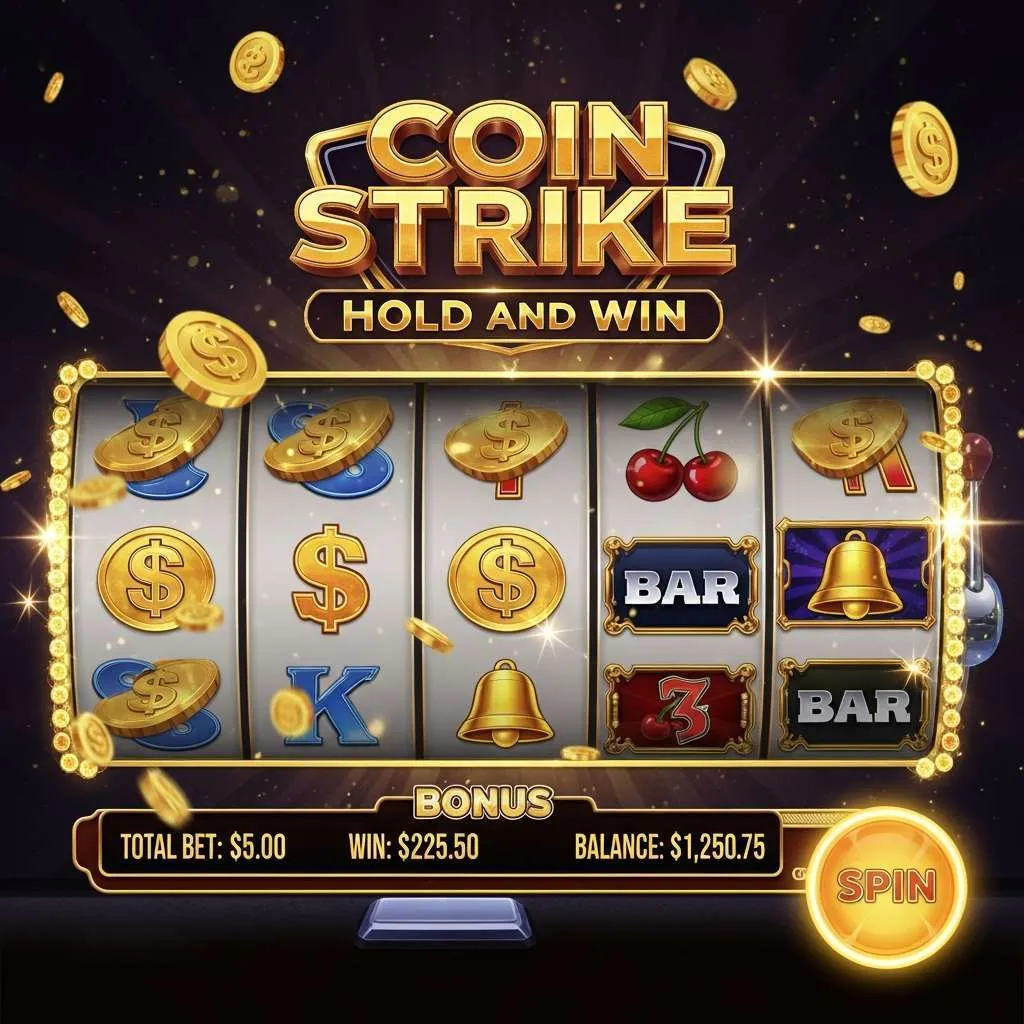 Coin Strike: Hold and Win Hrací automat Coin Strike s padajícími zlatými mincemi