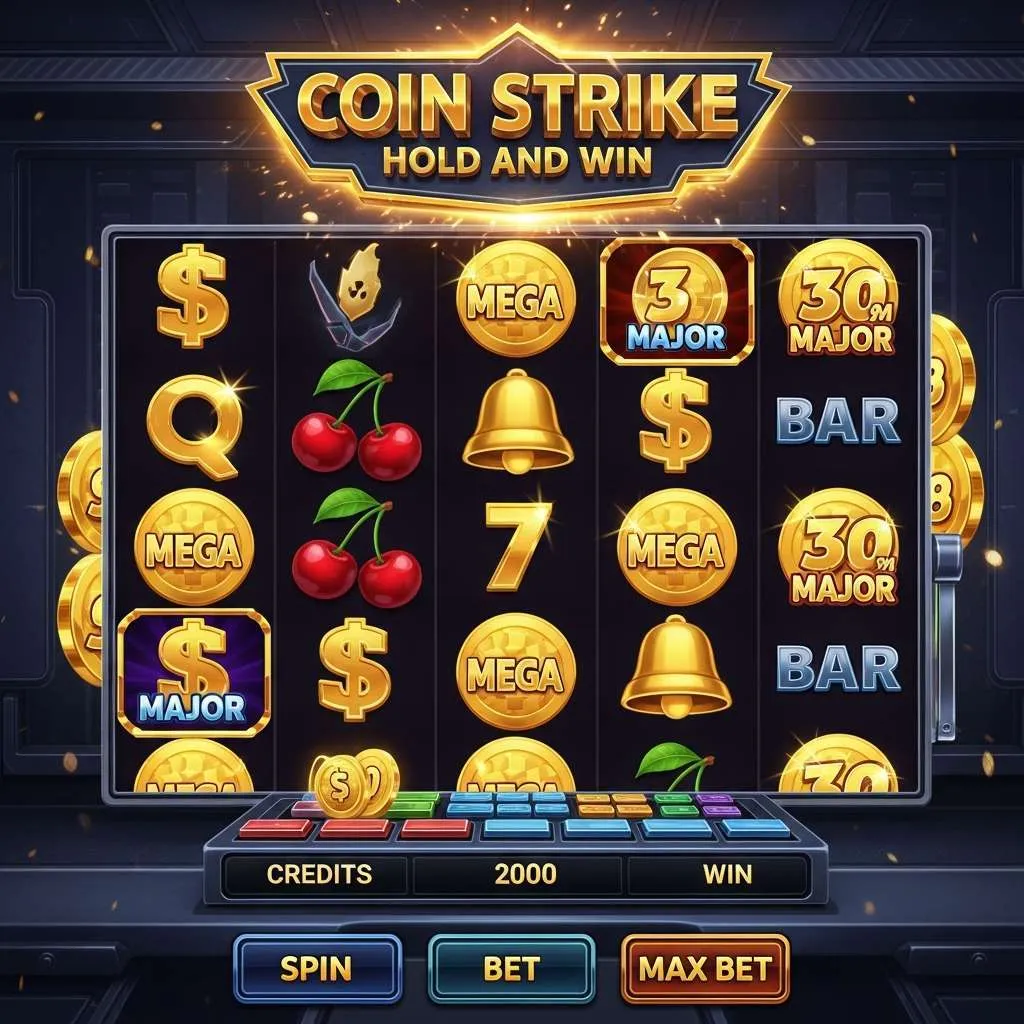Coin Strike: Hold and Win Herní obrazovka slotu Coin Strike Hold and Win